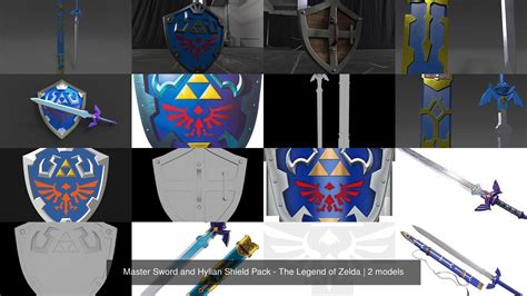 Master Sword And Hylian Shield Pack The Legend Of Zelda 3d Model Collection Cgtrader