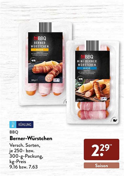 BBQ Berner Würstchen Angebot bei ALDI SÜD 1Prospekte de