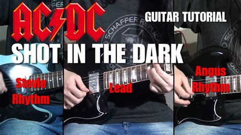 Guitar Tutorial Shot In The Dark Ac Dc Complete Song With Tabs