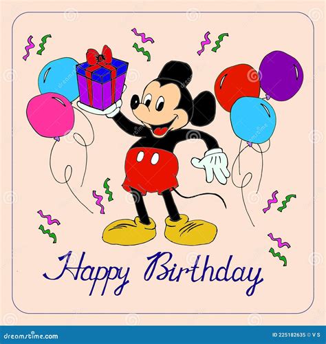 Mickey Mouse Birthday Vector