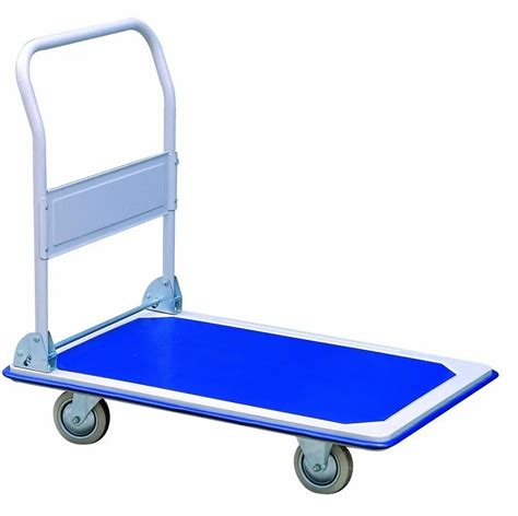 Indowell Mild Steel Light Duty Foldable Handle Platform Trolley For