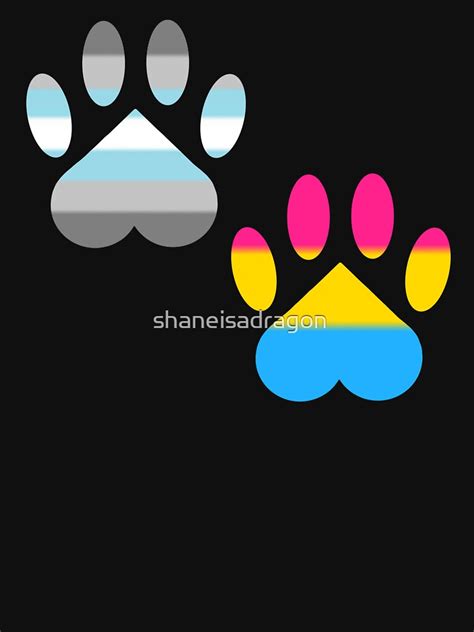 Pan Demiboy Pride Paws T Shirt For Sale By Shaneisadragon Redbubble