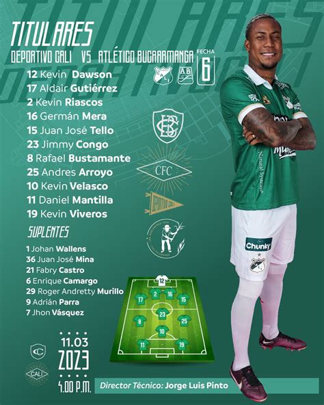 Deportivo Cali On Twitter Este Es El 11 Titular De Deportivo Cali