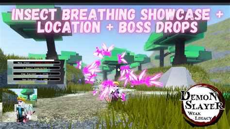 Insect Breathing Showcase Location Shinobu Boss Drop Weak Legacy