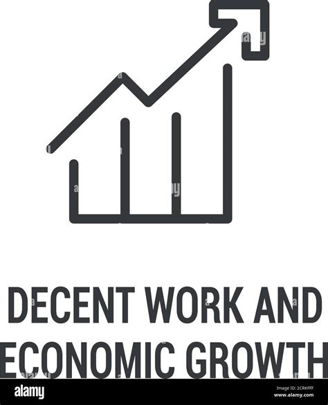 Travail Décent Et Croissance économique Icône Noire Responsabilité