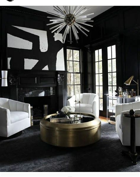 Pin By Erika Gosse On Dark And Beautiful Black And White Living Room