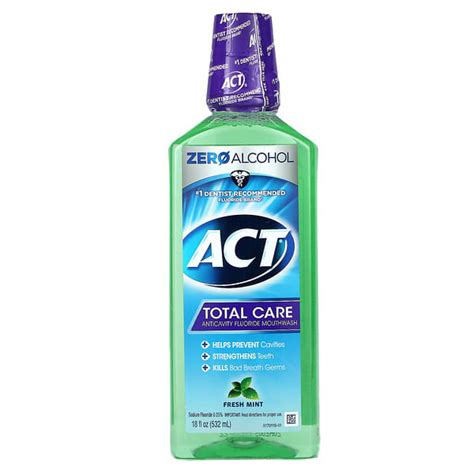 Act Total Care Anticavity Fluoride Mouthwash Alcohol Free Fresh Mint