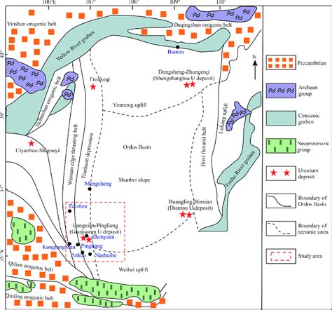 Simplified Regional Geologic Map Of The Ordos Basin Modified From