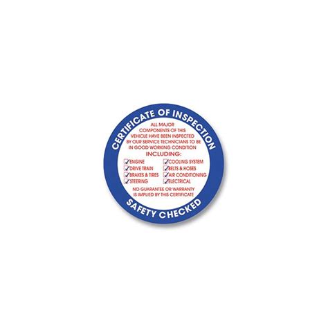 Inspection Circle Sticker 3 Face Adhesive Qty 100 Zuma