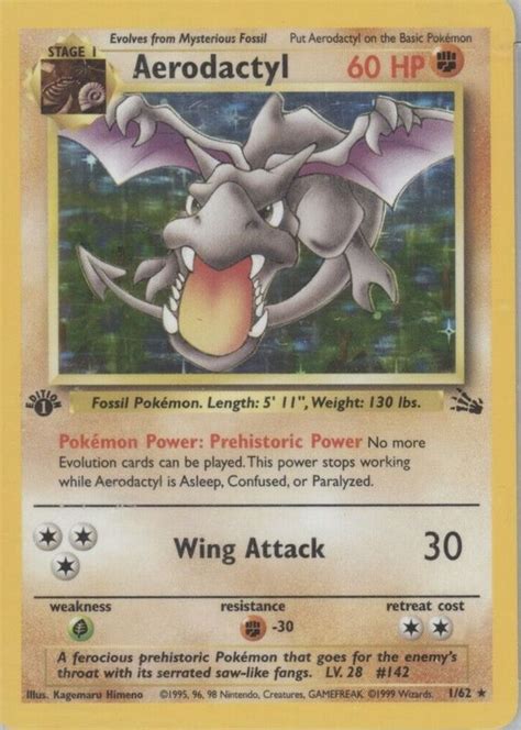 Aerodactyl Fossil St Edition Holo Price Guide Sports