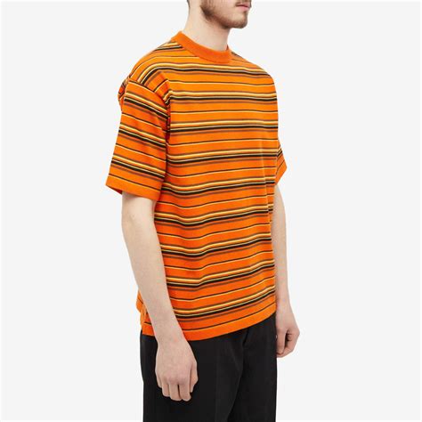 Flagstuff Men's Border Stripe T-Shirt in Orange Flagstuff