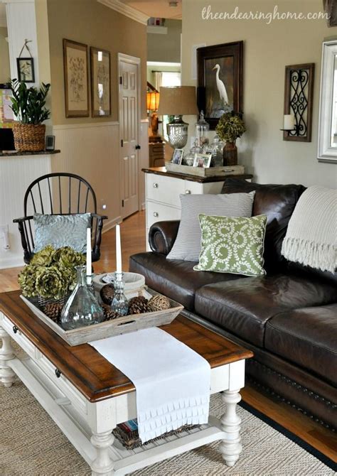 20+ Farmhouse Decorating With Leather Sofa – The Urban Decor