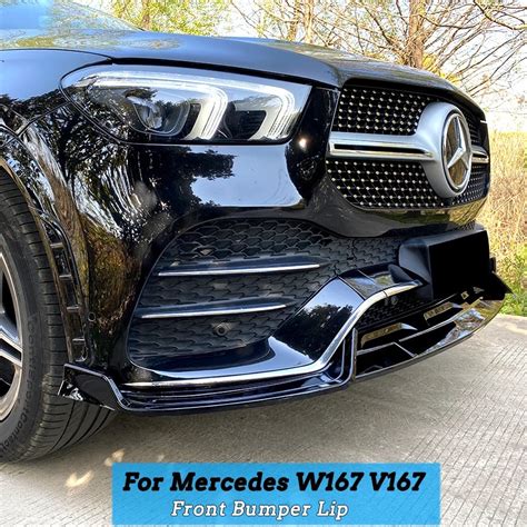 3pcs For Mercedes Benz Gle Class W167 C167 Gle350 Gle450 Gle53 Amg Front Bumper Lip Stickers