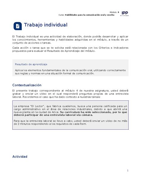 M4 TI Habilidades para la comunicación oral y escrita Curso