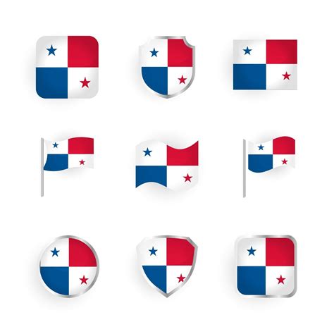 Panama Flag Icons Set 2964122 Vector Art at Vecteezy