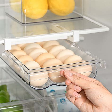 Ckraxd Large Capacity Clear Plastic Egg Storage Container With 18 21