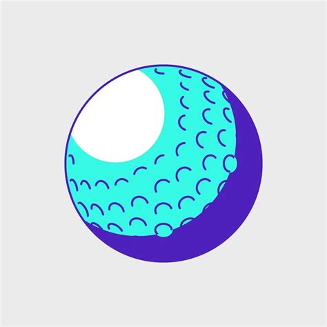 Premium Vector Golf Ball Isometric Vector Illustration