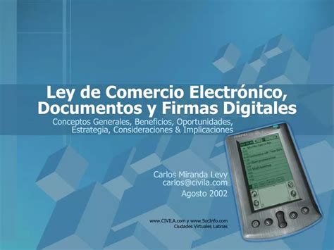 Ppt Ley De Comercio Electrónico Documentos Y Firmas Digitales Powerpoint Presentation Id