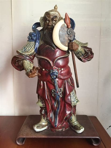 Porcelain Statue Of A Chinese Warrior China Second Half Catawiki