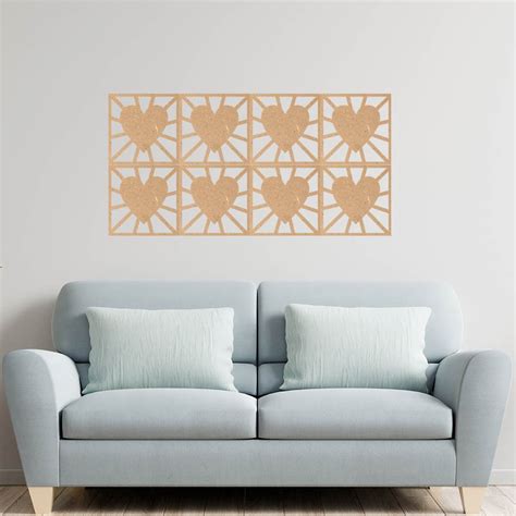 Painel Em Mdf Decorativo - Bloco Decorativo Painel Vazado Coração em MDF | Shopee Brasil