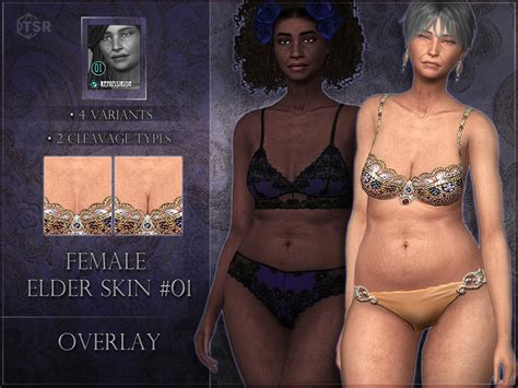 The Sims Resource Female Elder Skin 01 Overlay Version The Sims 4