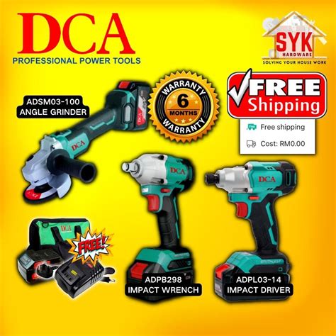 Syk Free Shipping Dca 20v Combo Cordless Angle Grinder Impact Wrench