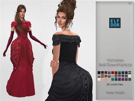 The Sims Resource - Victorian Ball Gown Patricia