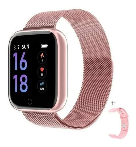 Relogio Smartwatcht80 Feminino Rose IPhone Samsung 2brindes Mercado