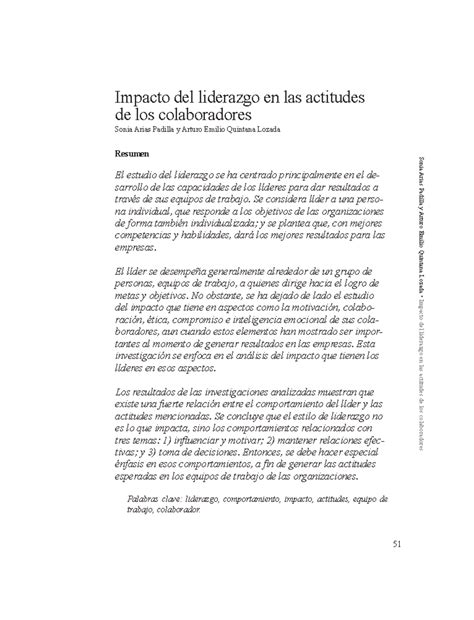 Impacto del liderazgo en las actitudes de los colaboradores - Se