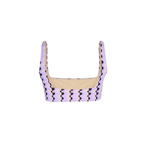 WAYT Purple Sonic Adventure Print Recycled Bikini Top Hipicon