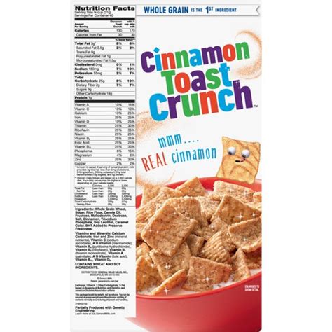 Cinnamon Toast Crunch Nutrition Facts Label - Bios Pics