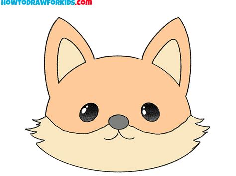 How To Draw A Fox Face Easy Drawing Tutorial For Kids