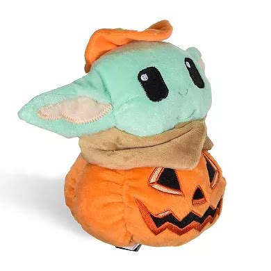 Disney's Star Wars: Halloween Grogu Pumpkin Head Squeaker Pet Toy