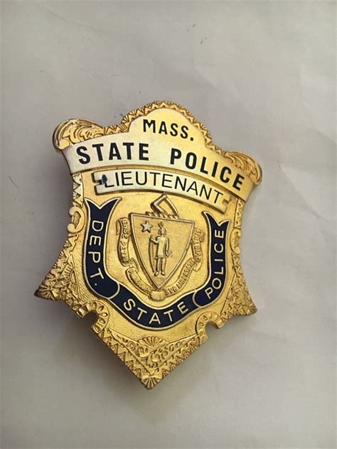 Collectors Badges Auctions Massachusetts State Police Trooper Lieutenant