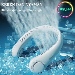 Jual Kipas Angin Leher Portable Mini Hanging Neck Fan Usb Tanpa Baling