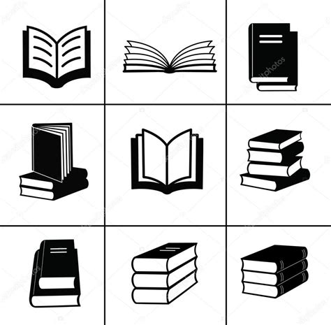 Book Icons Set Stock Vector Image By Nuraschka 19544439