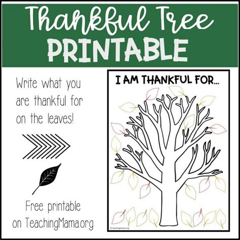 Thankful Tree Printable