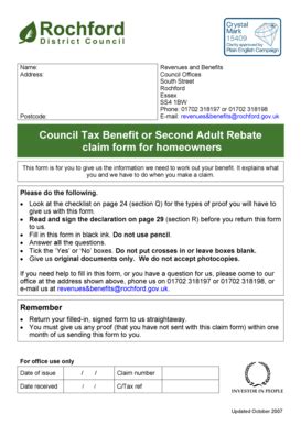 Fillable Online Housing Benefit And Council Tax Benefit Claim Form Fax