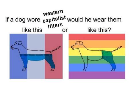 Western Capitalist Filters | If a Dog Wore Pants | Know Your Meme