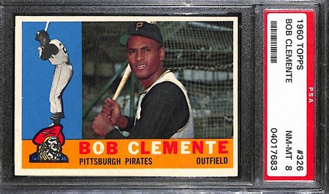 Lot Detail Pack Fresh 1960 Topps Roberto Clemente 326 Graded Psa 8 Nm Mt