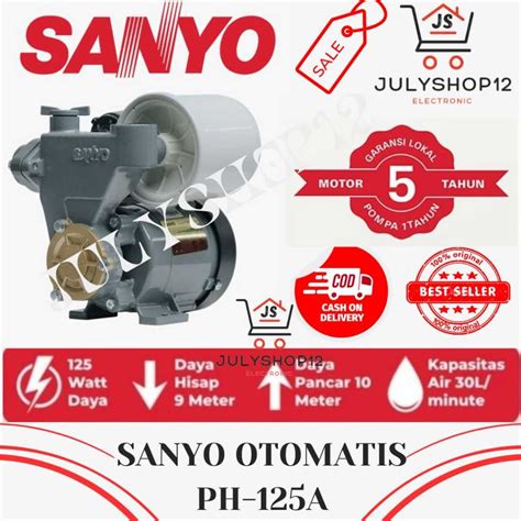 Jual SANYO POMPA AIR OTOMATIS TYPE PH 125A PH125A SANYO OTOMATIS