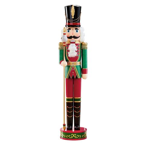 Large Indoor Wooden Nutcracker Soldier with Movable Mouth 3.5ft (1m) - Buzz Retailer