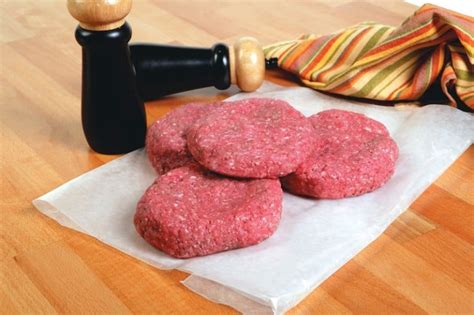 Raw Ground Beef Patty Prepared Food Photos Inc