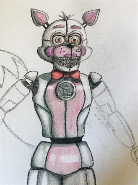 Sister Location Funtime Foxy Drawing My First Time Using Prismacolor Pencils🤗 Five Nights At