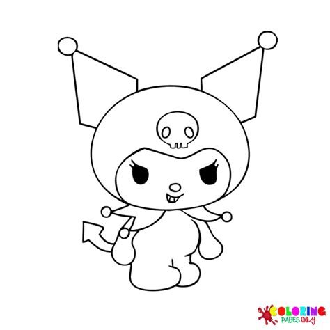 Boba Kuromi Coloring Page - Free Printable Coloring Pages