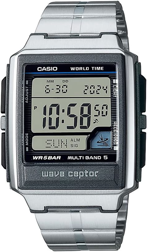 Casio Men S Digital Quartz Watch With Stainless Steel Strap WV 59RD