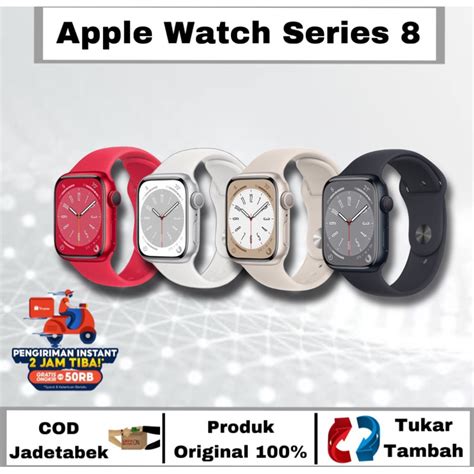 Jual Apple Watch Series 8 2022 41mm 45mm Silver Starlight Midnight Red