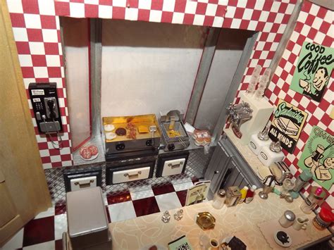 Miniature 50s Diner Miniature Diner Miniature Rooms Miniature Kitchen