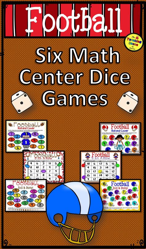 Football Math Center Dice Games Math Center Math Learning Math