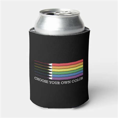 Gay Pride Flag Rainbow Color Pencils Lgbt Lgbtq Can Cooler Zazzle